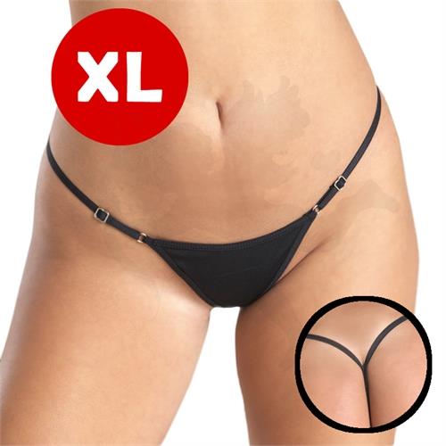 Tanga hilo dental negra XL ajustable